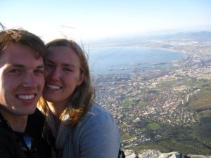 Alex and Alisa with Cape Town in the Background