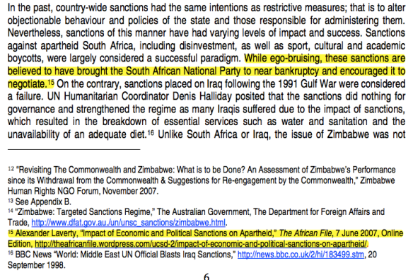IDASA Report on Zimbabwe